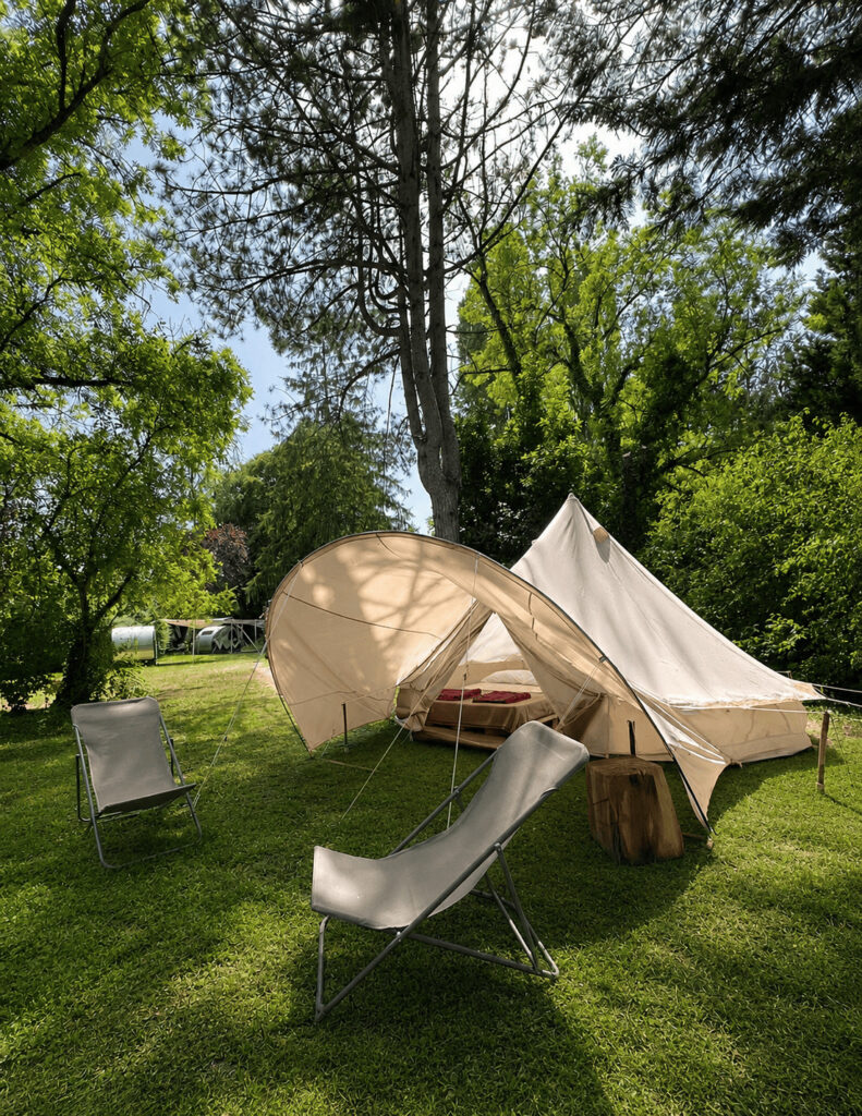 Tente nomade, Camping le lido, hébergement insolites